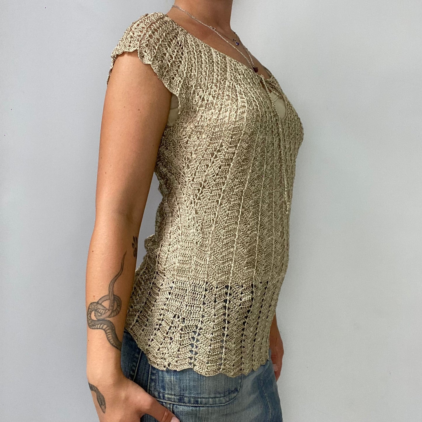 Crochet top with vest