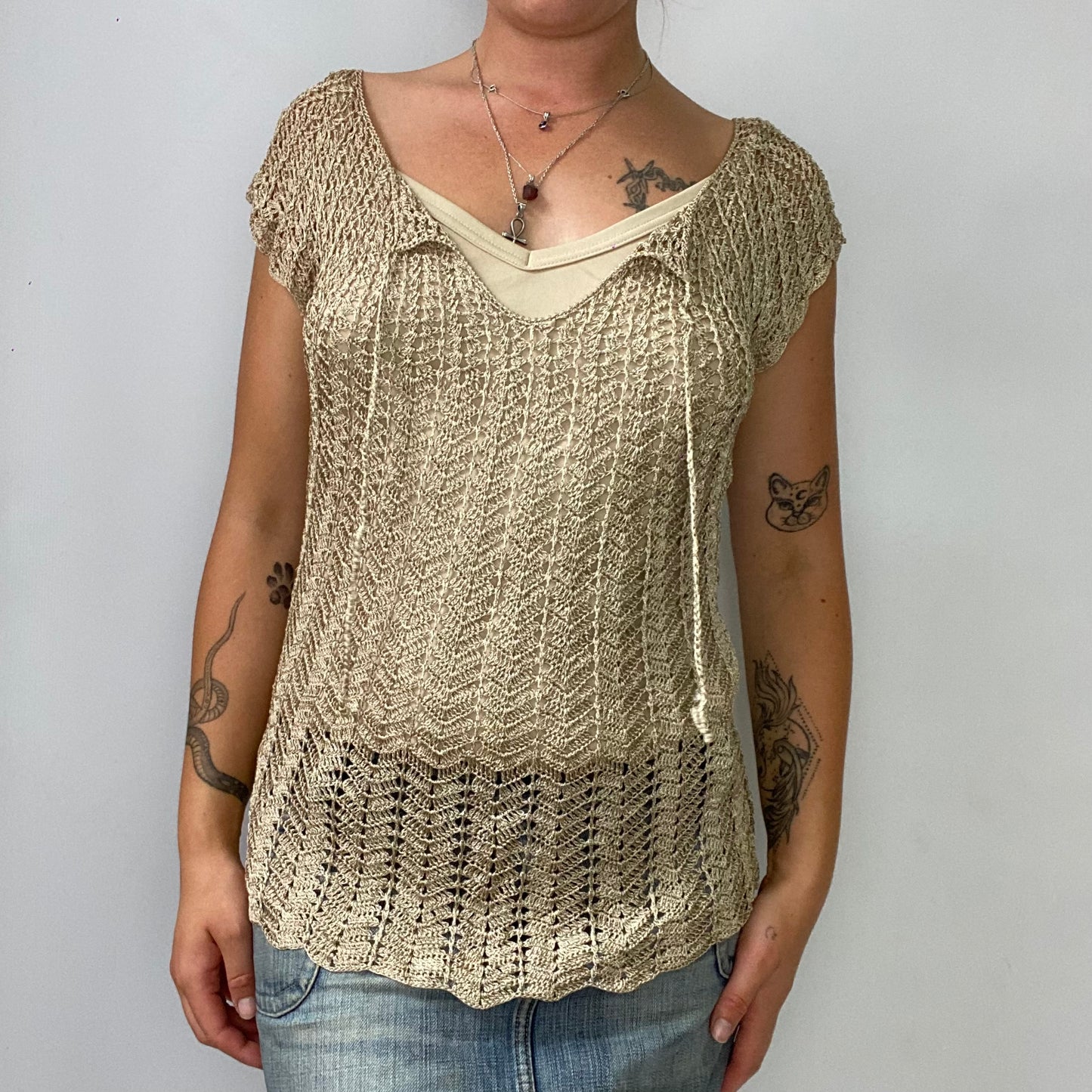Crochet top with vest