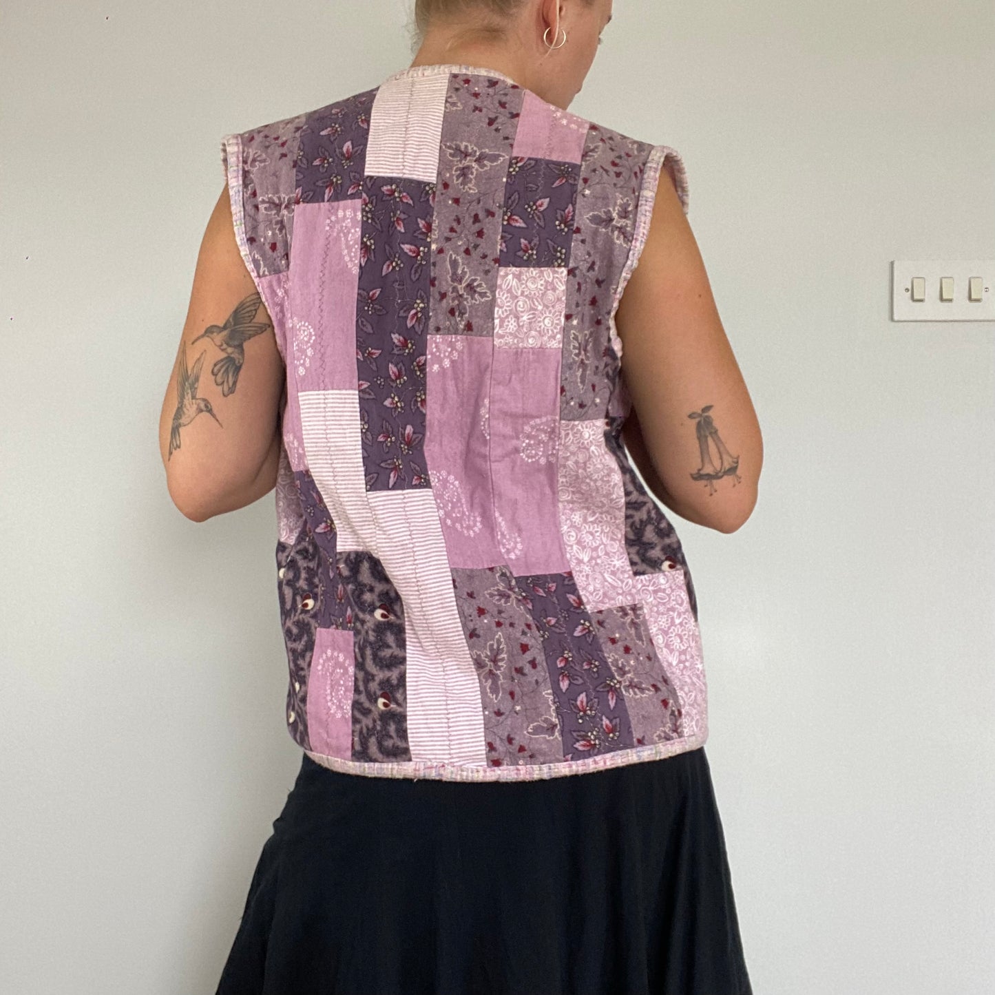 Patchwork floral vest