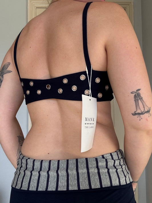 Eyelet bralet: Navy