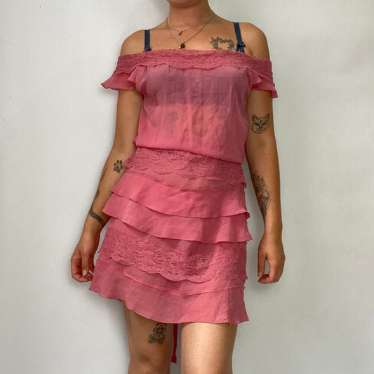 Silk off-the-shoulder mini dress