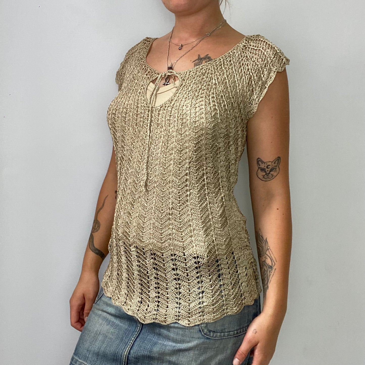 Crochet top with vest