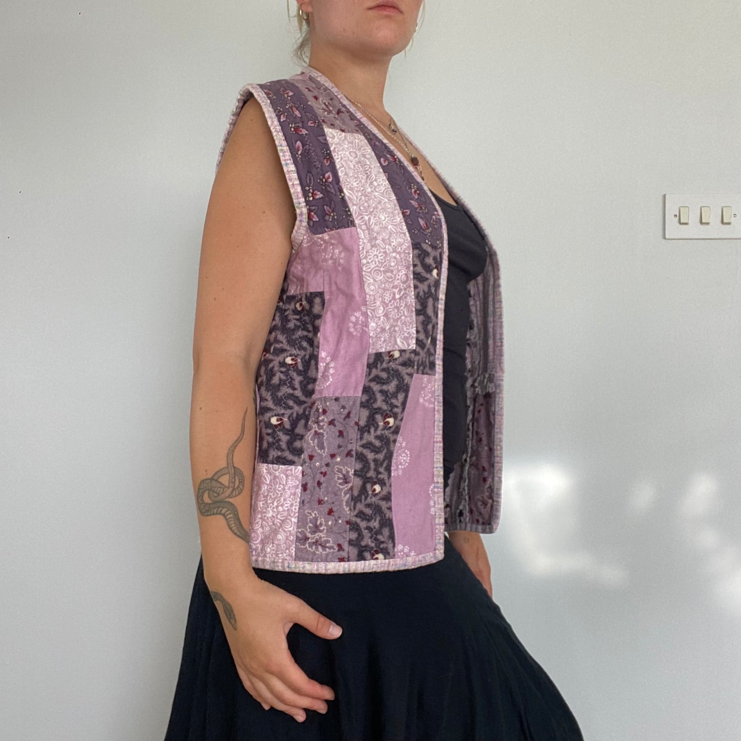 Patchwork floral vest