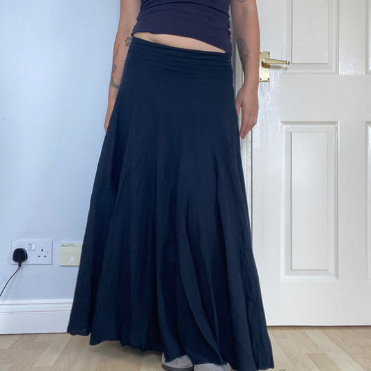 Black flowy maxi skirt